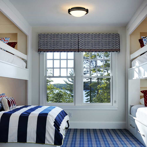 Black Flush Mount Light Milk Glass Ceiling Light Fixture